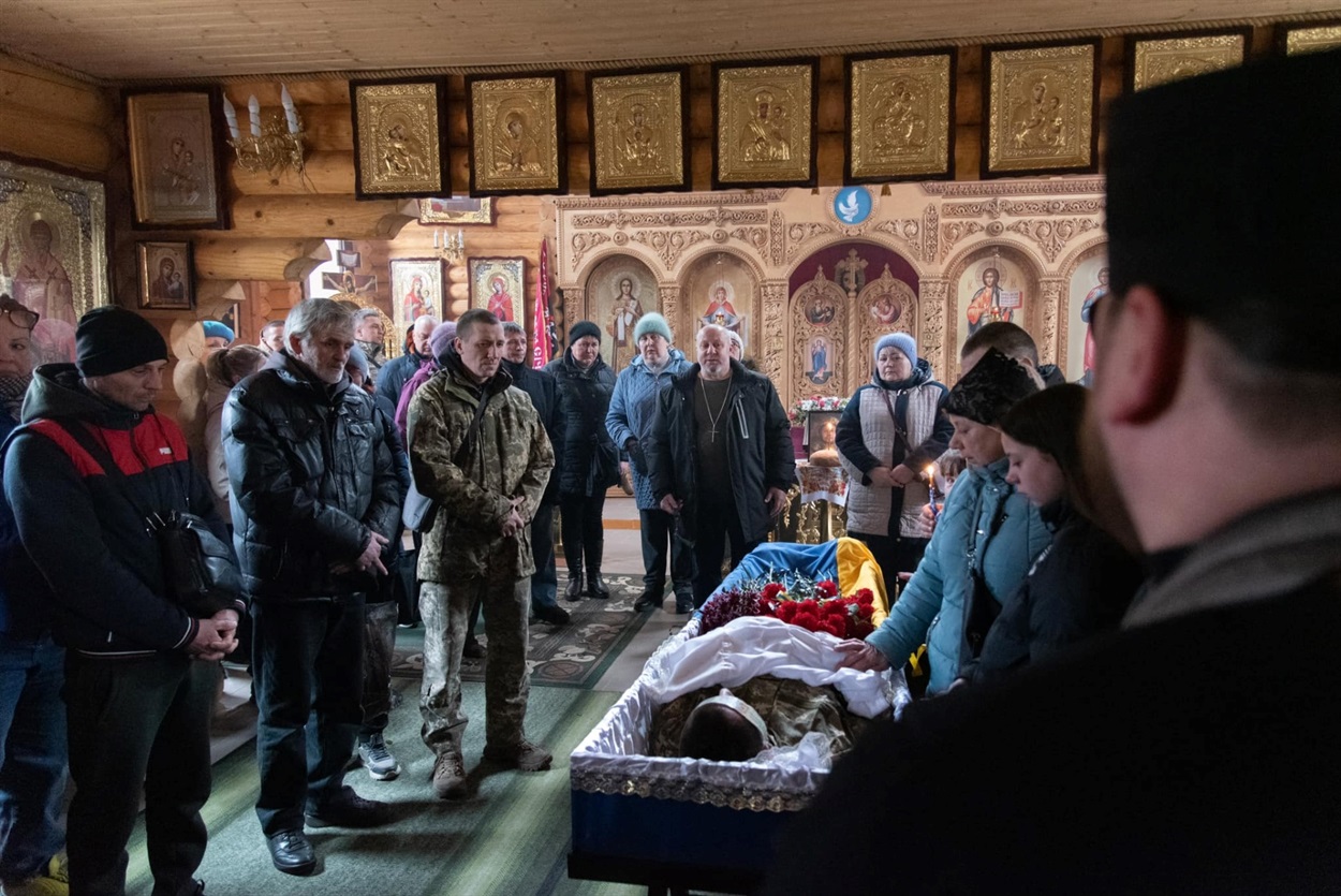 Церемонія відспівування полеглого воїна з Нікополя Аліка Ковтуна