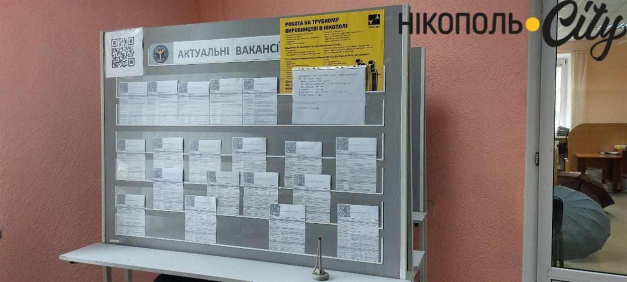 На обліку в Нікопольському центрі зайнятості стоять 383 ВПО
